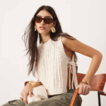 Shorts with a tie belt